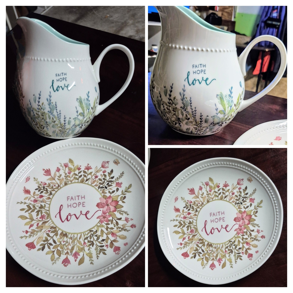 Floral Faith Hope Love Dinnerware Set